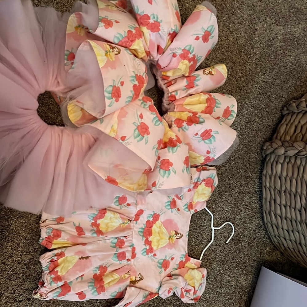 Mint Pink Sugar Disney Belle Dress. Size 12mos.